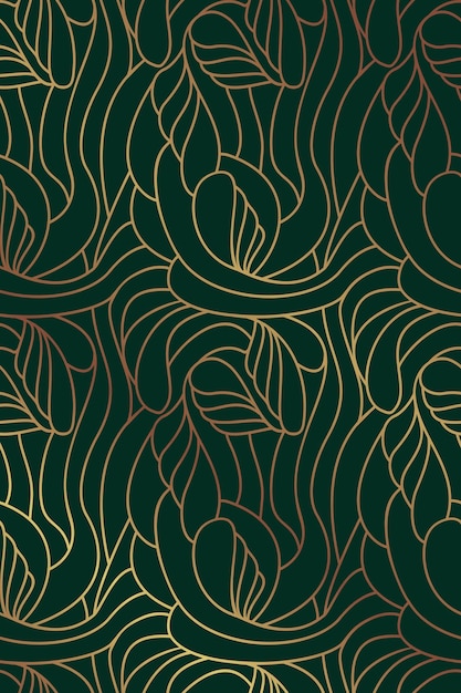 Fondo de papel de pared con gradiente de línea dorada negra Art Deco