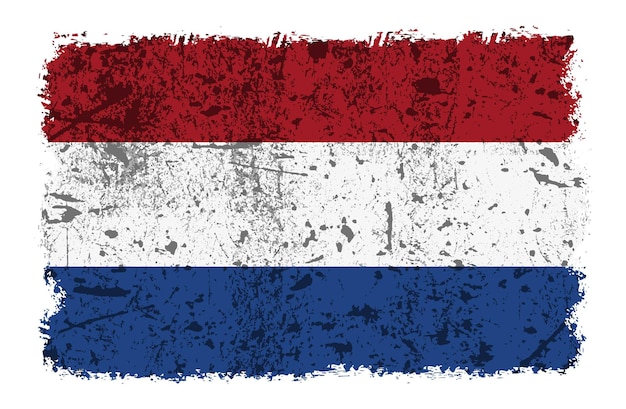 Fondo De Papel Tapiz Nacional De Bandera De Grunge De Holanda