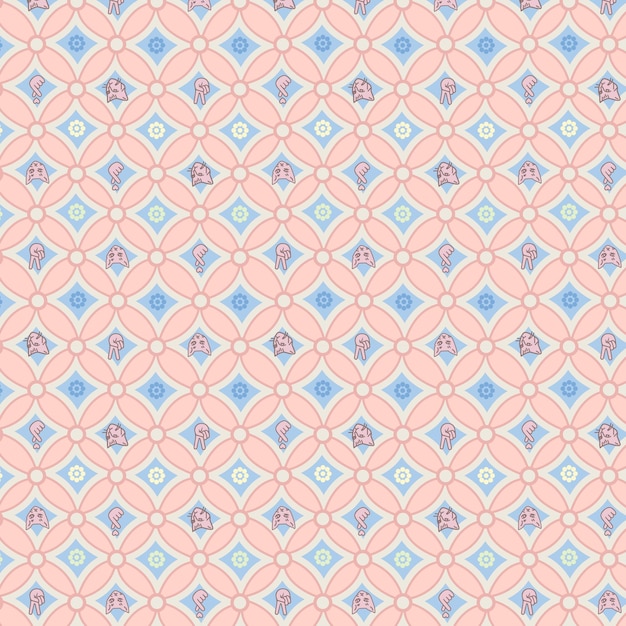 El fondo de papel tapiz de textil sin costura del patrón Cat Love Peace