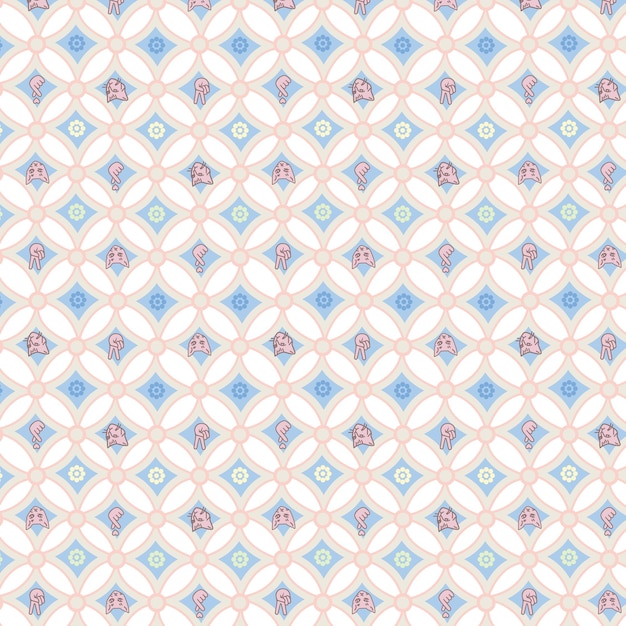 El fondo de papel tapiz de textil sin costura del patrón Cat Love Peace
