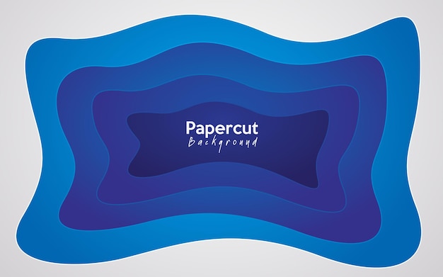 Fondo de papercut abstracto moderno azul