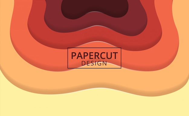 Fondo de papercut con color de otoño