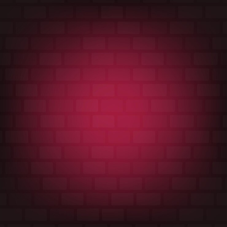 Vector fondo de pared de ladrillo con efecto de luz rosa