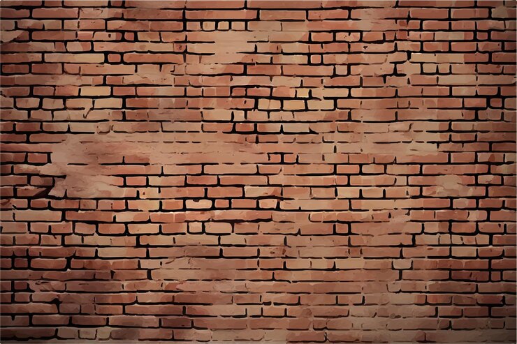 Vector fondo de pared de ladrillo muro de ladrillos antiguo muro de ladrillos con fondo de textura de viñeta
