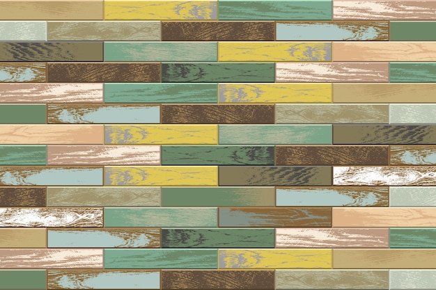 Fondo de parquet de madera vintage con colores antiguos y descoloridos