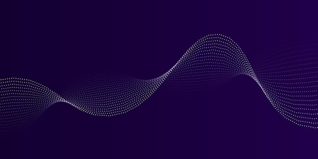 Fondo de partículas que fluye moderno, el fondo de color violeta utilizado para negocios, corporativos, vector