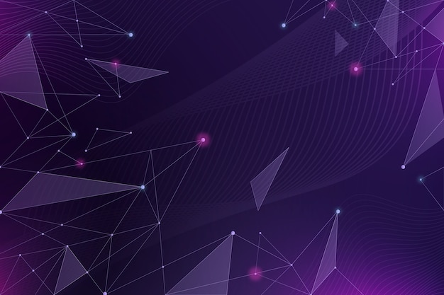 Fondo de partículas de tecnología abstracta realista