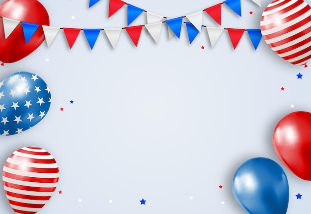 El fondo de party holiday usa se puede utilizar como ilustración vectorial de pancarta o afiche