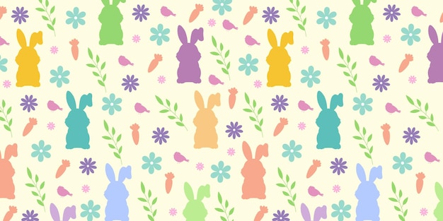 Fondo de Pascua con dibujo continuo