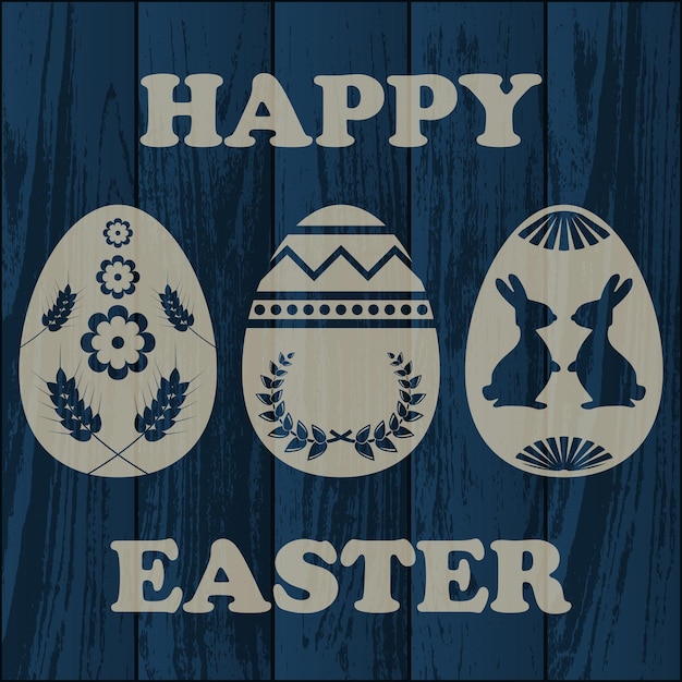 Fondo de Pascua de madera