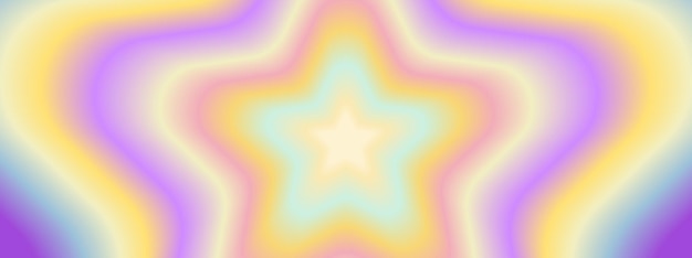 Fondo pastel degradado de estrellas de colores Fondo degradado de forma de estrella Ilustración vectorial