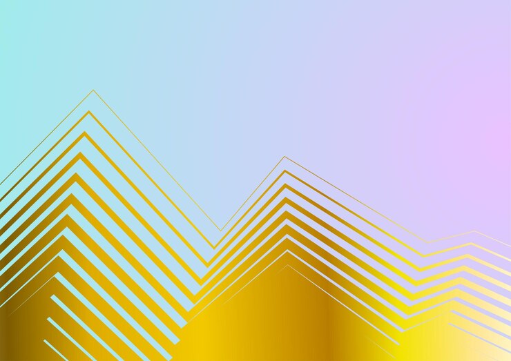 Vector fondo pastel mínimo con rayas curvas doradas