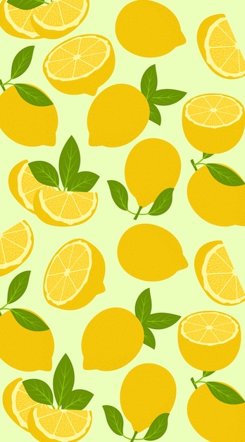 Fondo pastel con patrón de limón