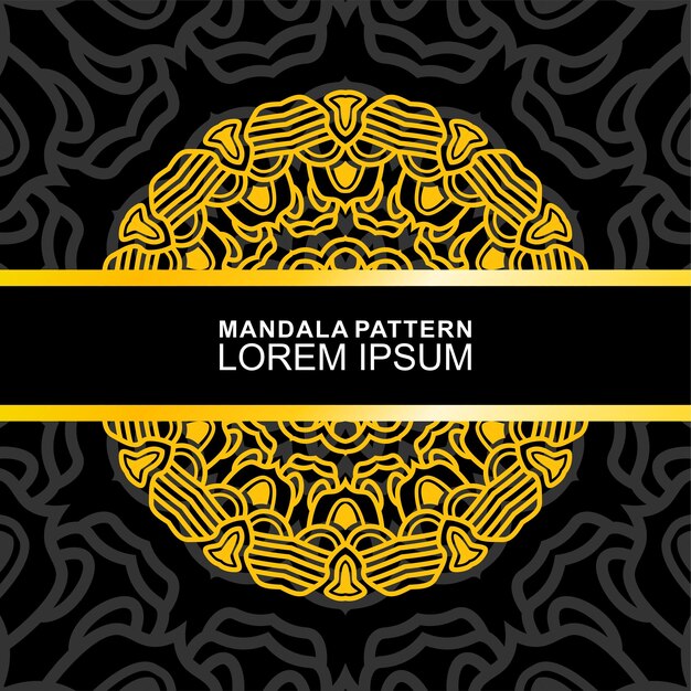 FONDO DE PATRÓN DE MANDALA DE ESTILO ORO