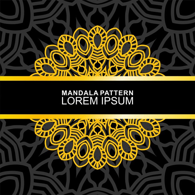 FONDO DE PATRÓN DE MANDALA DE ESTILO ORO