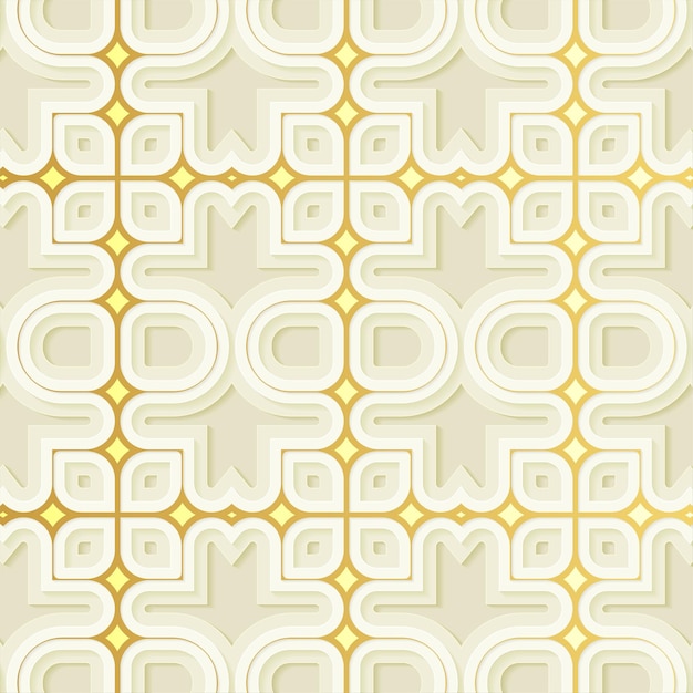 Fondo de patrón abstracto 3d blanco elegante