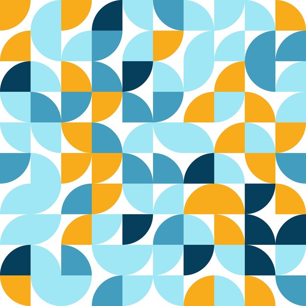 Fondo de patrón abstracto con colores azul y naranja
