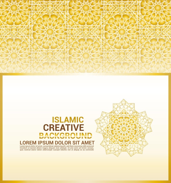 Fondo de patrón árabe mosaico árabe islámico, patrones decorativos geométricos. imagen vectorial