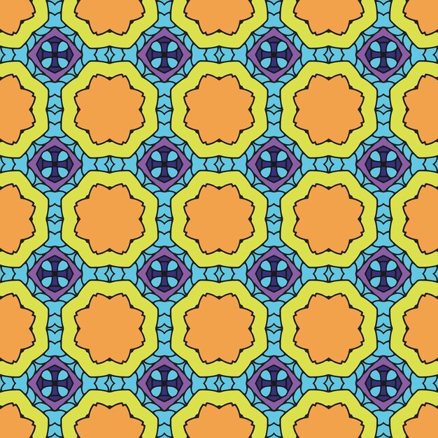 Fondo de patrón árabe ornamental plano sin costuras