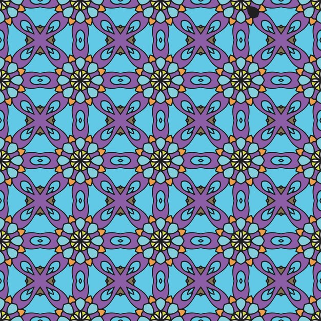 Fondo de patrón árabe ornamental plano sin costuras