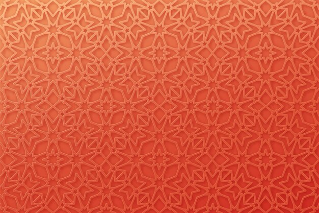 Fondo de patrón árabe. ornamento islámico. Forma geométrica 3d. Motivo tradicional árabe de textura. ilustración vectorial