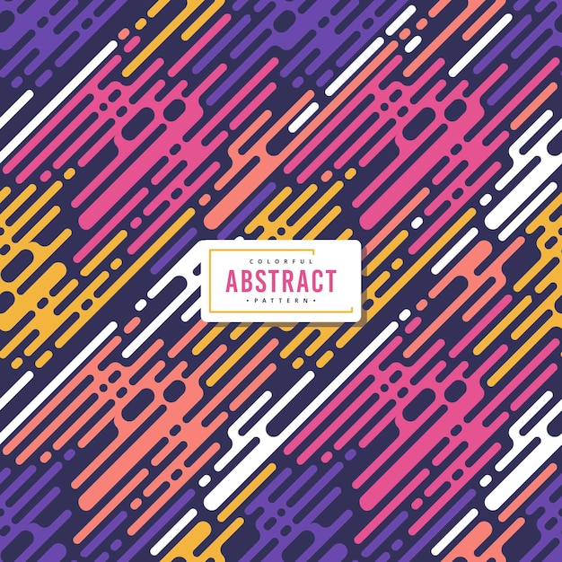 Fondo de patrón de arte de línea abstracta colorida