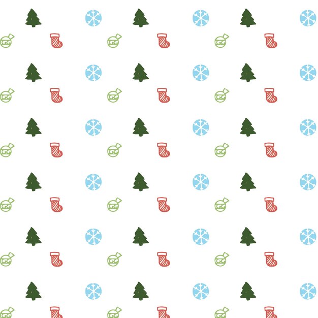 Fondo de patrón de artículo de Navidad