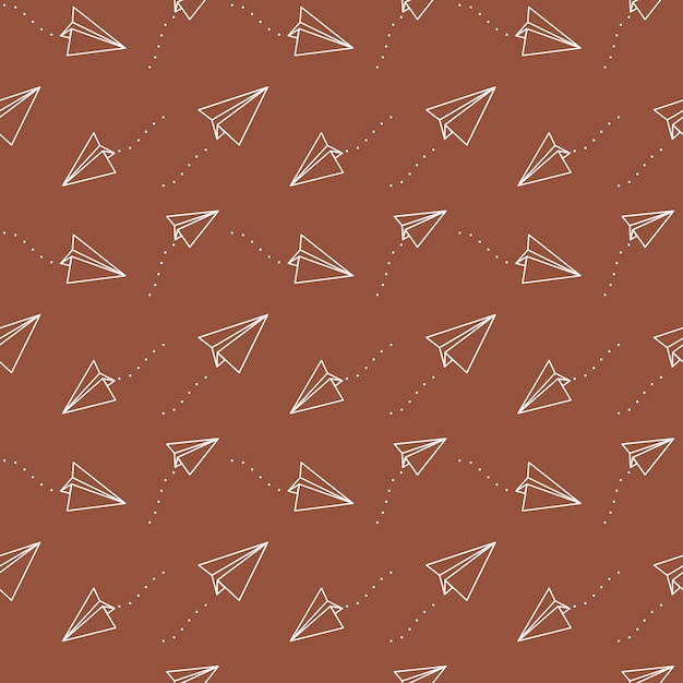 Fondo de patrón de avión de papel de origami