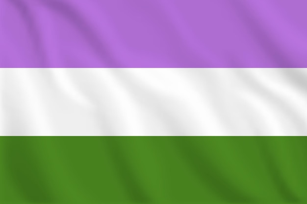 El fondo del patrón de la bandera queer Diseño realista de la bandera LGBTQ plantilla vectorial abstracta