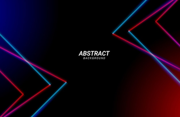 Fondo de patrón de banner de diseño de efecto de neón colorido decorativo moderno geométrico abstracto