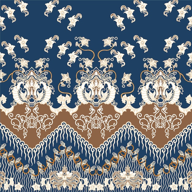 el fondo del patrón batik de indonesia