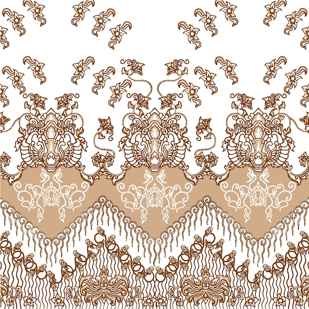 el fondo del patrón batik de indonesia