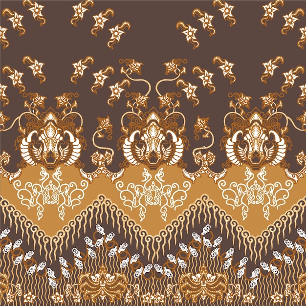 el fondo del patrón batik de indonesia