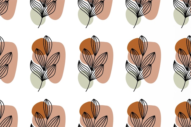 Fondo con patrón boho floral sin costuras