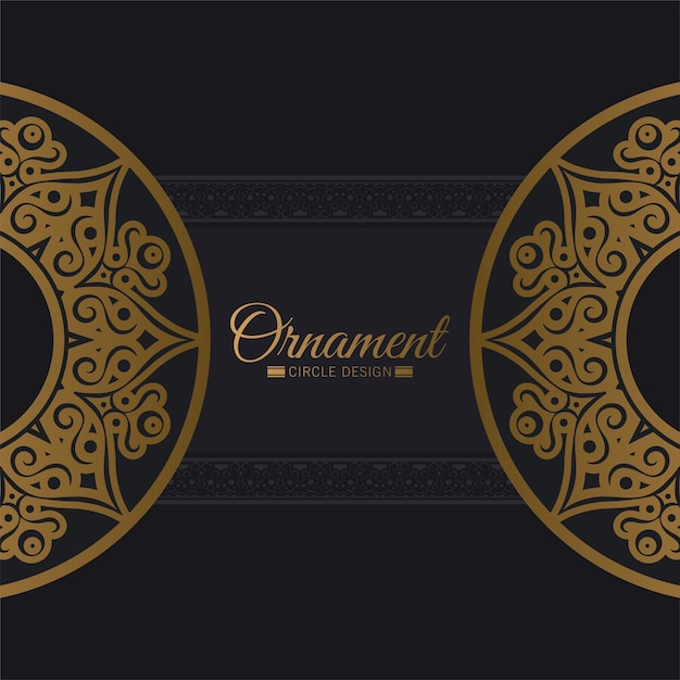 Fondo de patrón de borde dorado de lujo