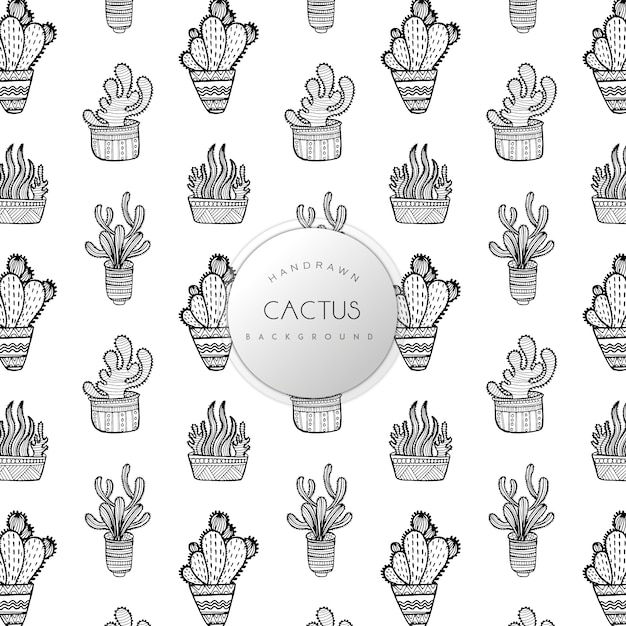 Vector fondo con patrón de cactus