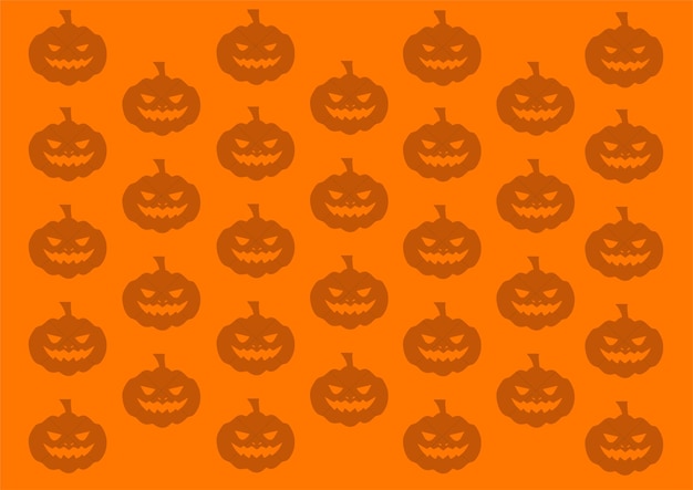 Vector fondo con patrón de calabaza de halloween para el papel pintado