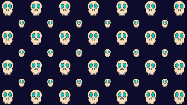 Fondo de patrón de calavera vintage negro
