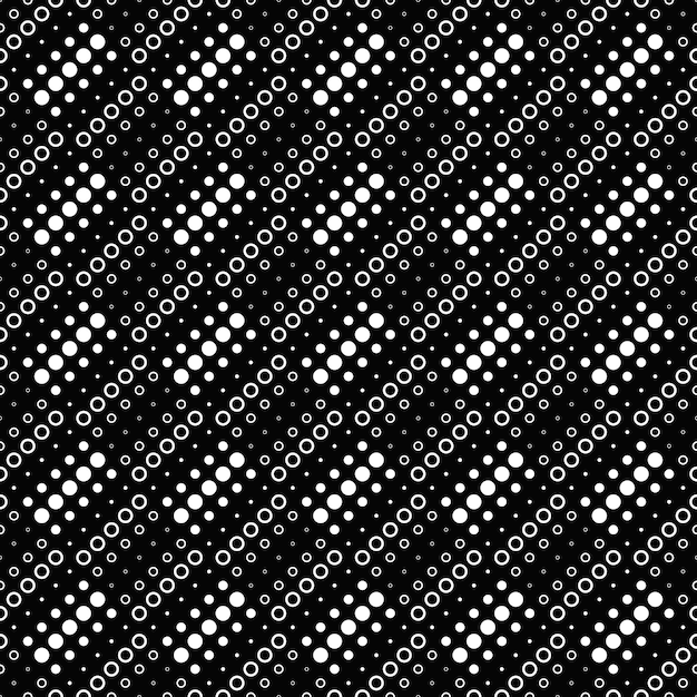Fondo con patrón de círculo abstracto geométrico monocromático sin costuras
