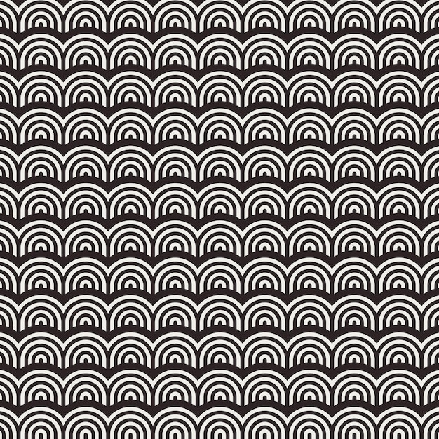 Fondo de patrón de círculos de línea dinámica abstracta