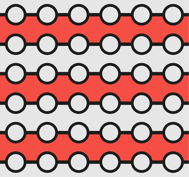 Fondo de patrón de color gris y rojo abstracto aislado Fondo de pantalla de rayas para niños Fondo de tela inusual Ilustración vectorial