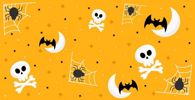 Fondo de patrón de colores para la fiesta de Halloween Vector