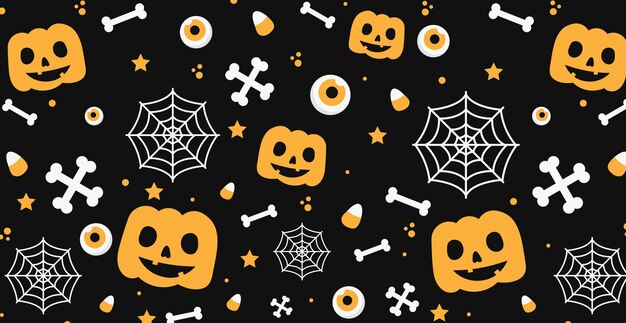 Fondo de patrón de colores para la fiesta de Halloween Vector