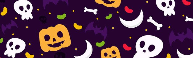 Fondo de patrón de colores para la fiesta de Halloween Vector