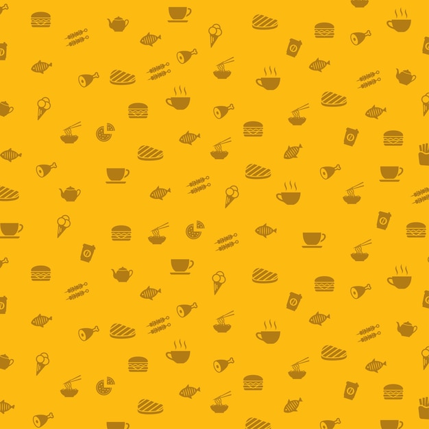 Fondo con patrón de comida rápida
