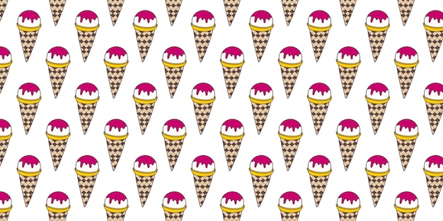 Fondo con el patrón del cono de helado