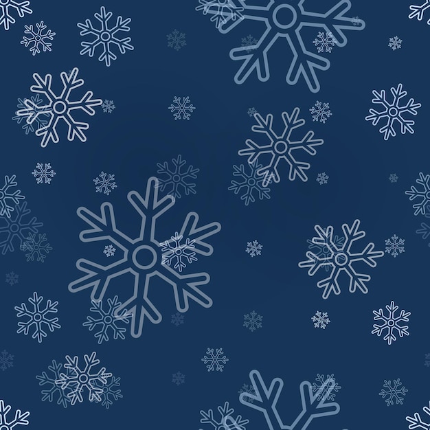 Fondo de patrón de copos de nieve transparente de vector