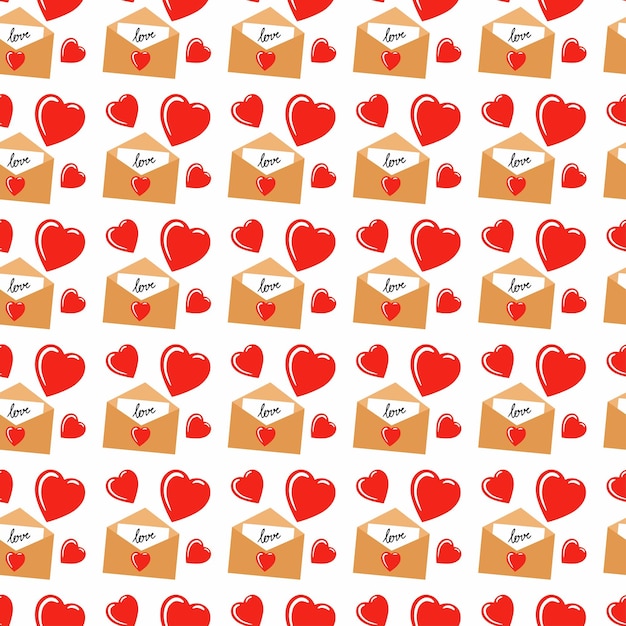 El fondo del patrón del corazón es el día de San Valentín.