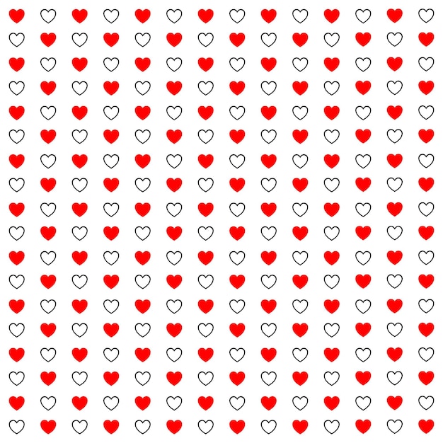 Fondo de patrón de corazones sin costuras Fondo de corazones Diseño elegante con fondo de corazón sin costuras para el diseño de papel de regalo Textura elegante geométrica sin costuras Textura de tela sin costuras EPS 10