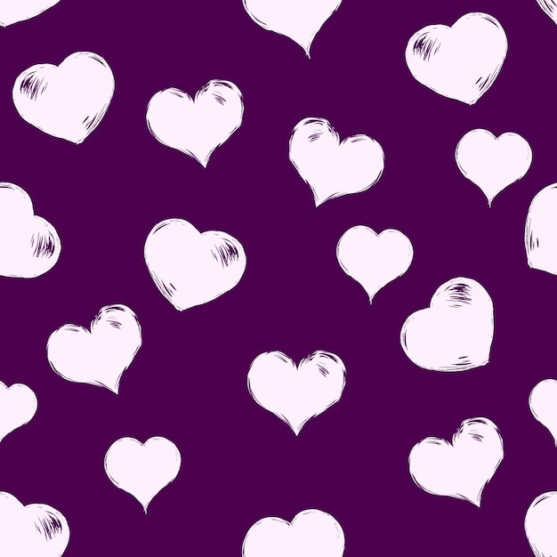 Fondo de patrón de corazones transparente de vector